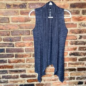 90 Degree by Reflex Charcoal Gray Sleeveless Vest Sweater Women's Size Small